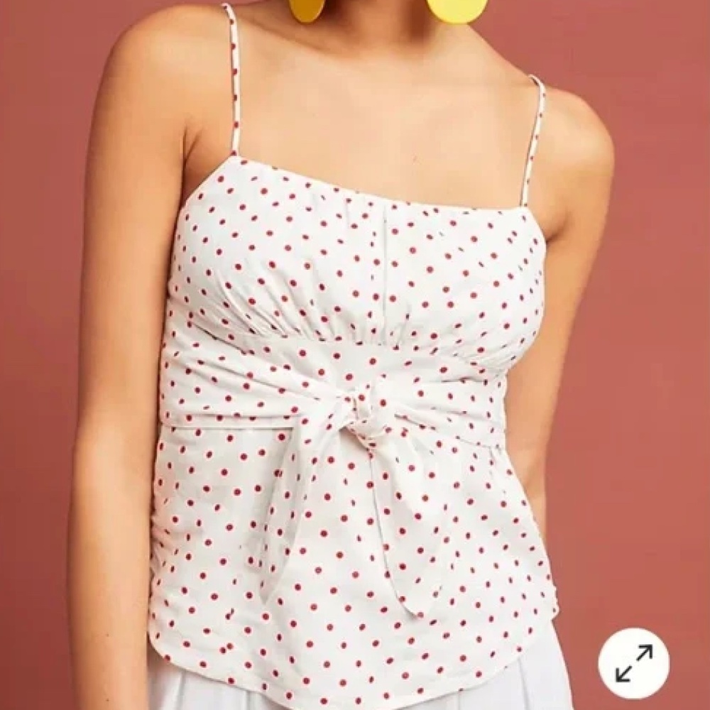 Anthropologie Maeve Sophia Polka Dot Top Size 2